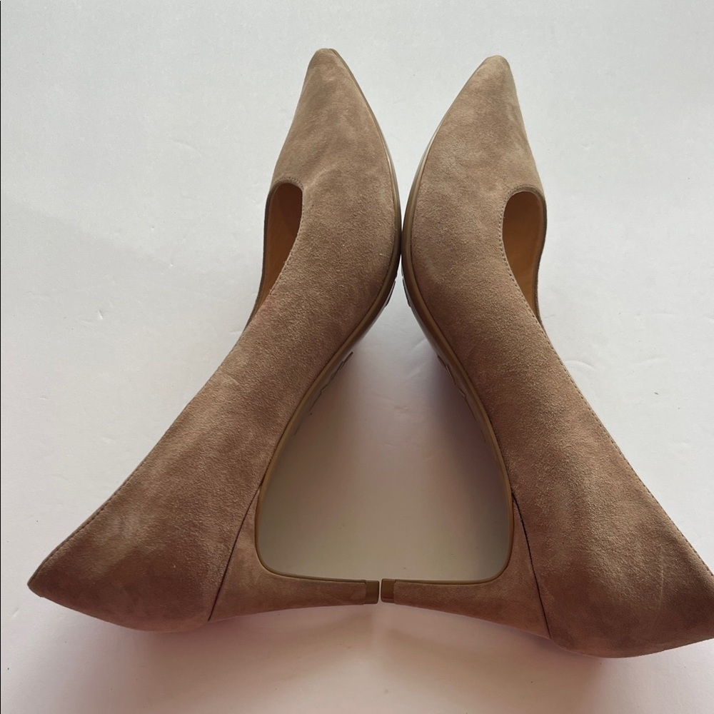 Nine West Women's Beige Suede Heels - Picture 7 of 10